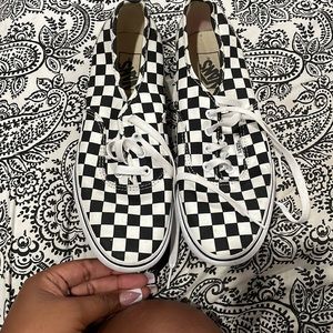 Womens US10 Checkered Vans